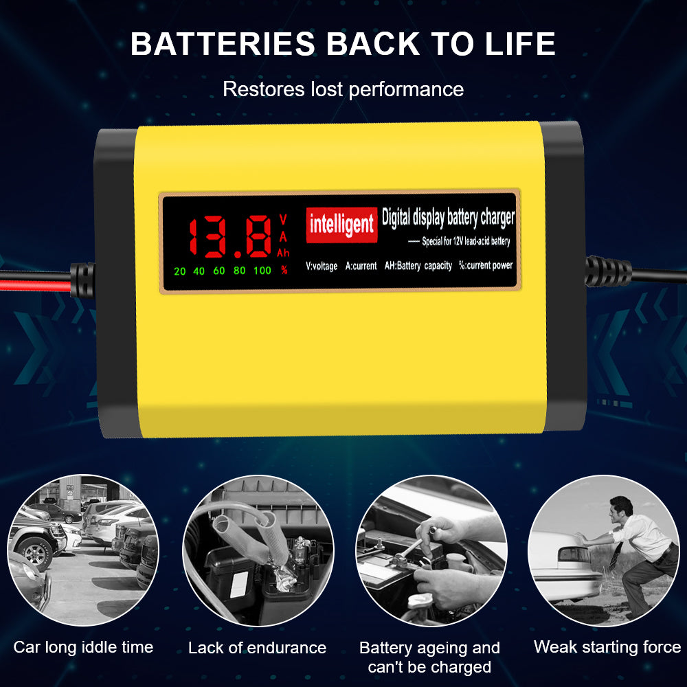 3 Stages Lead Acid AGM GEL Battery-chargers Car Battery Charger Car Accessories