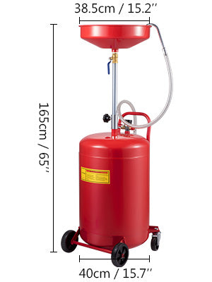 SucceBuy 20 Gallon Waste Oil Drain Tank Air Operated Drainer with Pressure Regulating Valve for Fluid Fuel Transfer Drainage