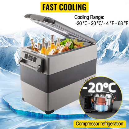 SucceBuy 15L - 55L Car Refrigerator Mini Fridge Freezer Portable Compressor Cooler DC 110-240V Ice Box for Camping RV Travel
