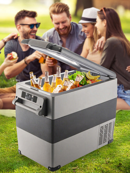 SucceBuy 15L - 55L Car Refrigerator Mini Fridge Freezer Portable Compressor Cooler DC 110-240V Ice Box for Camping RV Travel