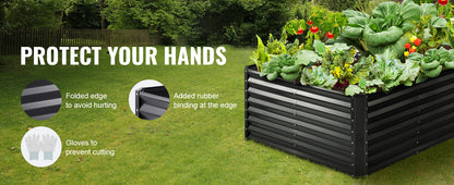 SucceBuy Raised Garden Bed Outdoor Planting Boxes with Open Base for Growing Flowers/Vegetables in Backyard/Garden/Patio/Balcony