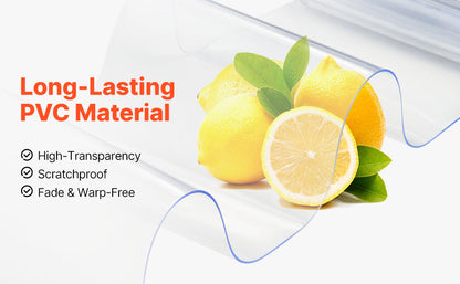 SucceBuy PVC Clear Strip Curtain 84" x 38"/48"/60" Plastic Windproof Door Freezer Curtain Hanging Strips for Warehouse Home