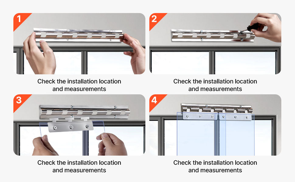 SucceBuy PVC Clear Strip Curtain 84" x 38"/48"/60" Plastic Windproof Door Freezer Curtain Hanging Strips for Warehouse Home