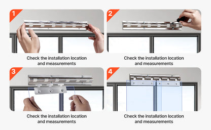 SucceBuy PVC Clear Strip Curtain 84" x 38"/48"/60" Plastic Windproof Door Freezer Curtain Hanging Strips for Warehouse Home