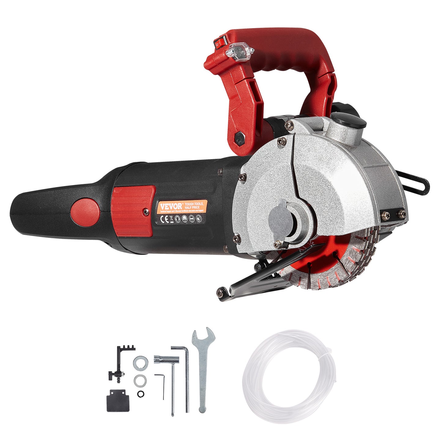 SucceBuy Max 4800W Wall Chaser Concrete Cutter Electric Laser Aiming Groove Slotting Machine 125mm Circular Saw Cutting Tool
