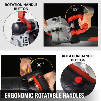 SucceBuy Max 4800W Wall Chaser Concrete Cutter Electric Laser Aiming Groove Slotting Machine 125mm Circular Saw Cutting Tool