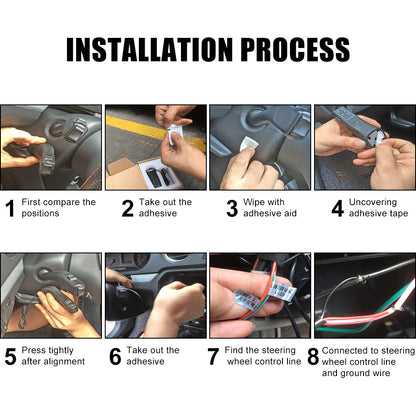 Wireless Control For Music Phone DVD Navigation Car Steering Wheel Buttons Universal 12V 8 Keys Remote Controller