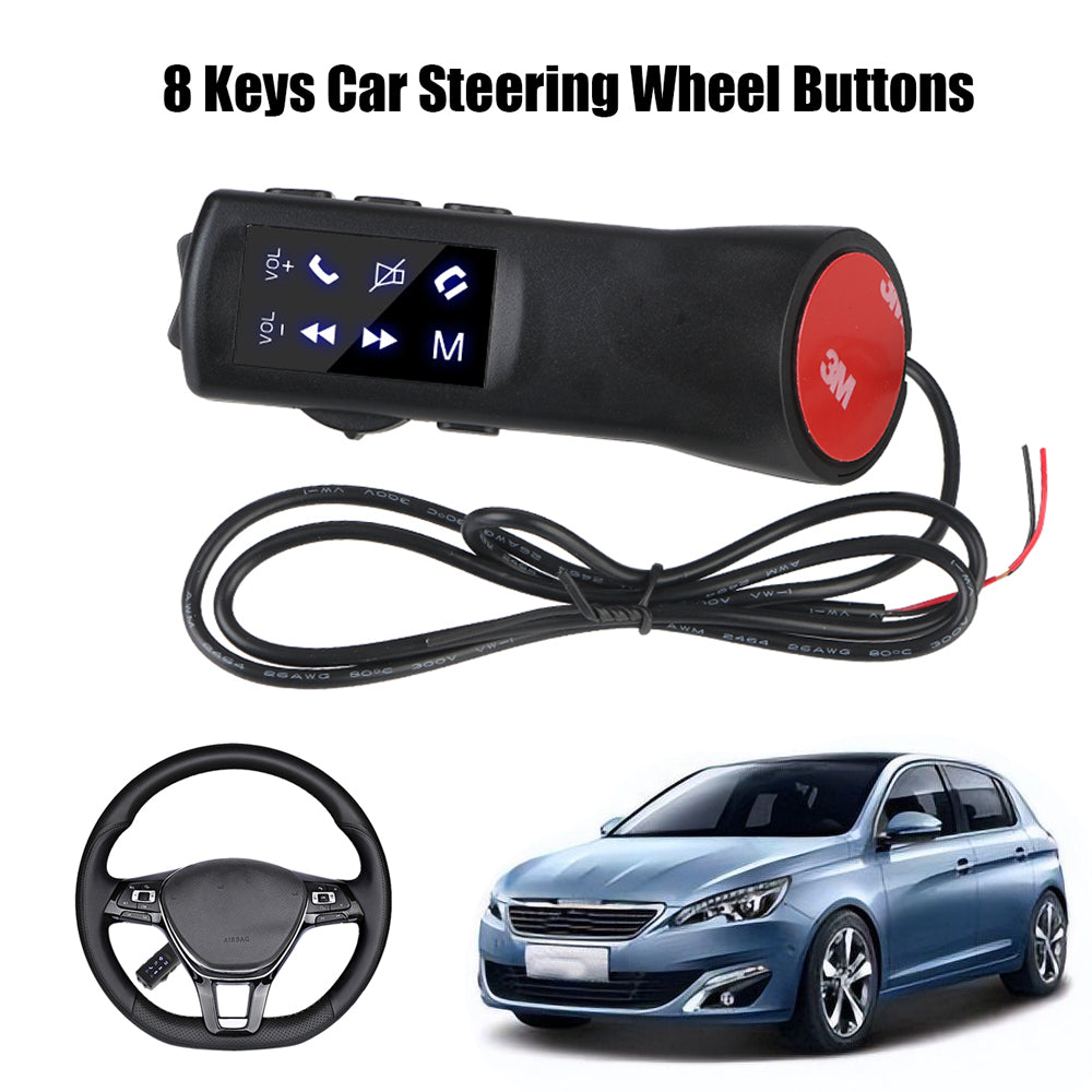 Wireless Control For Music Phone DVD Navigation Car Steering Wheel Buttons Universal 12V 8 Keys Remote Controller
