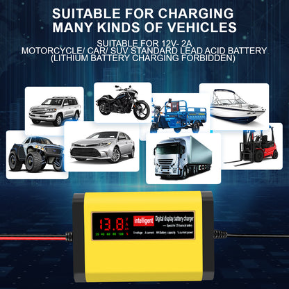 3 Stages Lead Acid AGM GEL Battery-chargers Car Battery Charger Car Accessories